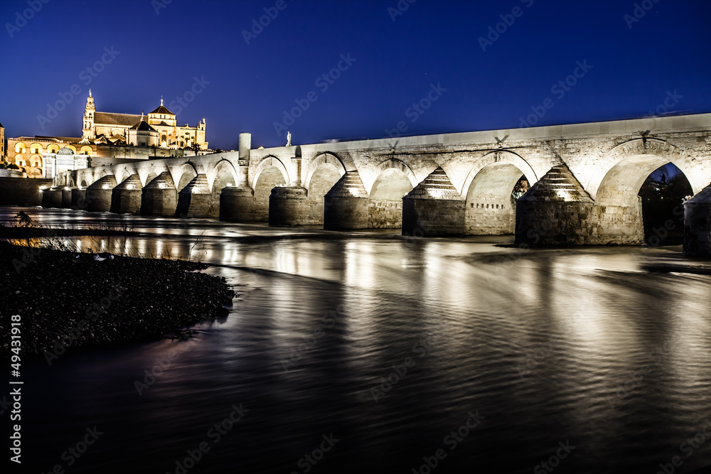 Roman Bridge in Cordoba, Andalusia, Spain.