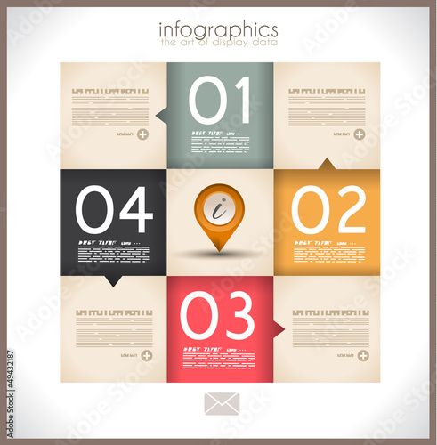Infographic design - original paper tag