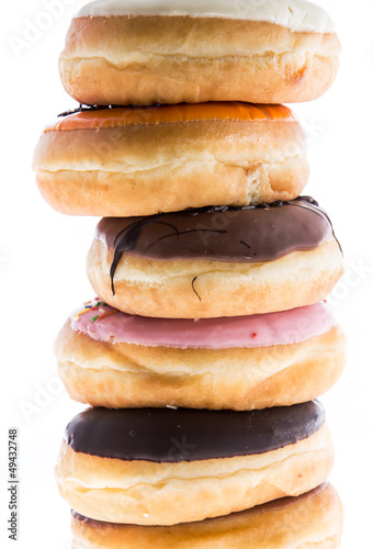 Mixed Donuts isolated on white