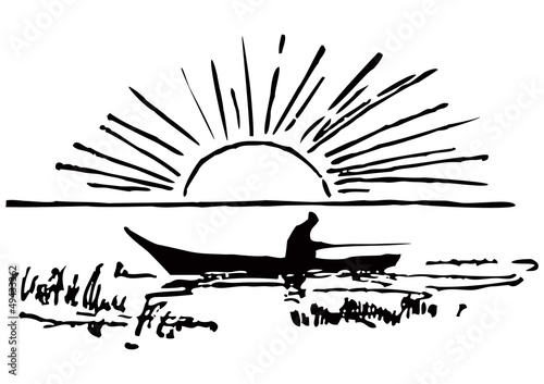 Fisherman in boat