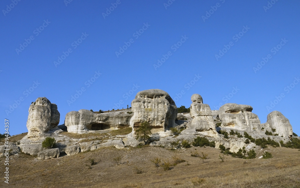 unusual limestone rock in Crimea