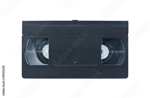 Video cassette isolated on white background. Video tape