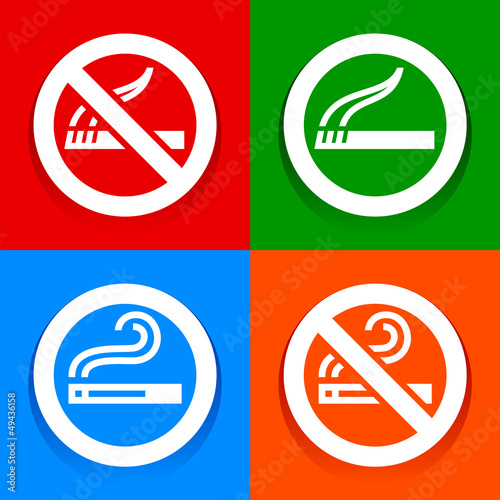 Free Download Stickers multicolored - No smoking area symbol - GFXLoad