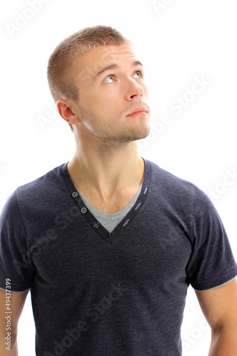 Canvas-taulu Young man looking up