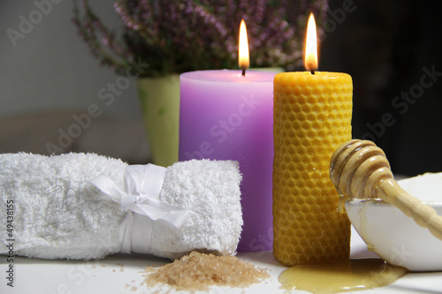 Wellness and burning candles