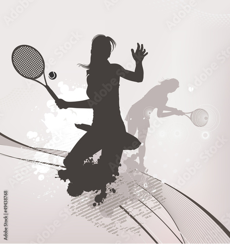 tennis girl background