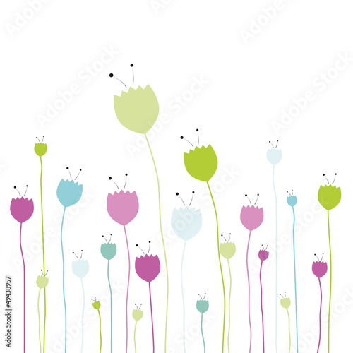 Bunte Tulpenwiese