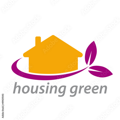 Vector logo housing green