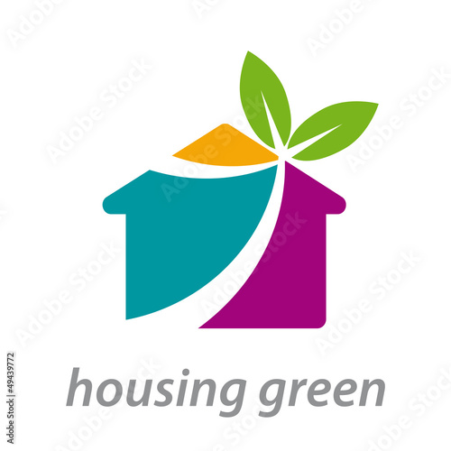 Vector logo housing green