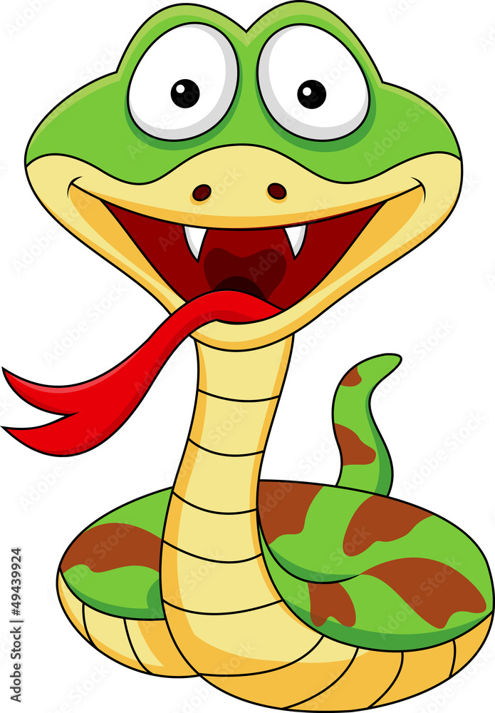 Naklejka premium Snake cartoon