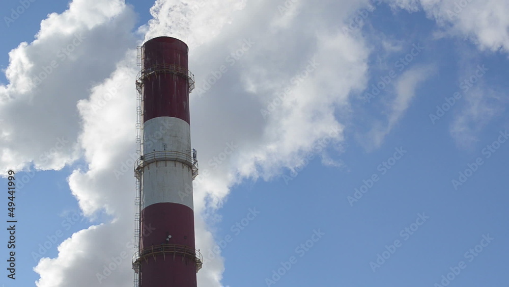 panorama smoke industrial chimney heating boiler house city sky panorama smoke industrial chimney heating boiler house city sky