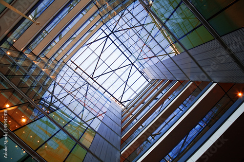 Atrium of modern building photo