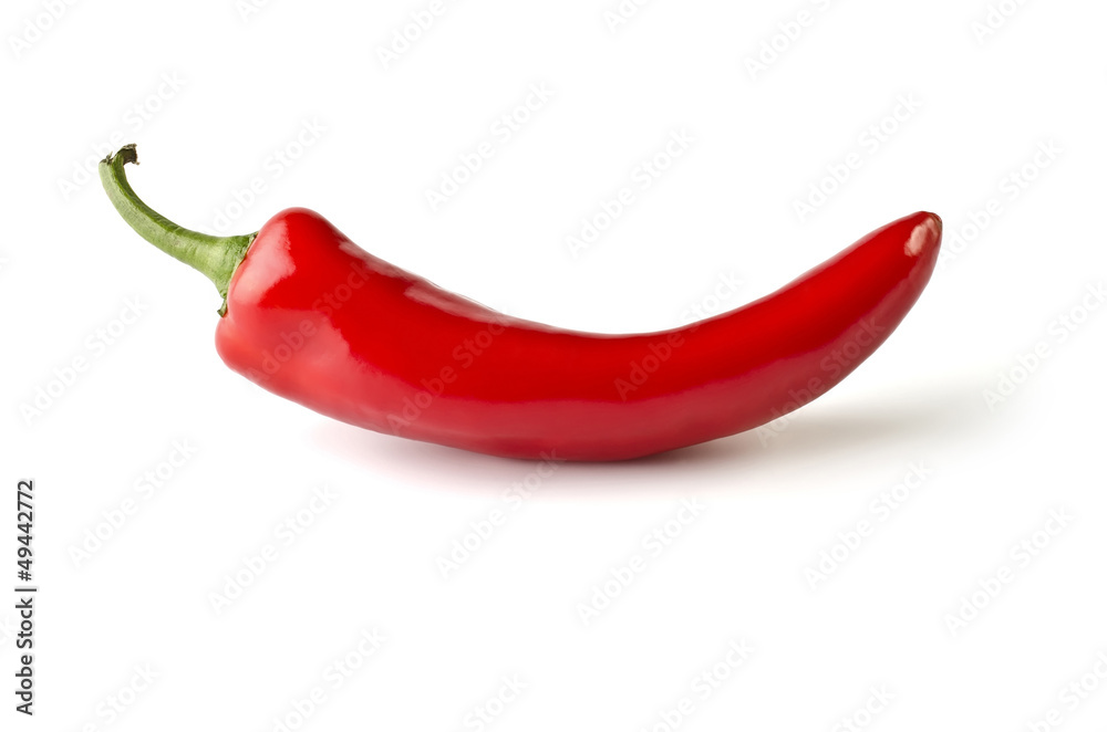 Red pepper, isolated over white
