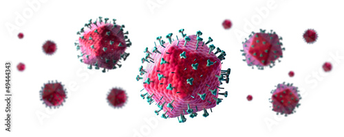 Aids-Viren vor Weiss photo