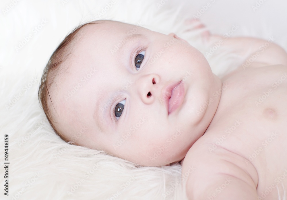 Portrait of the sweet four-months baby Portrait of the sweet four-months baby