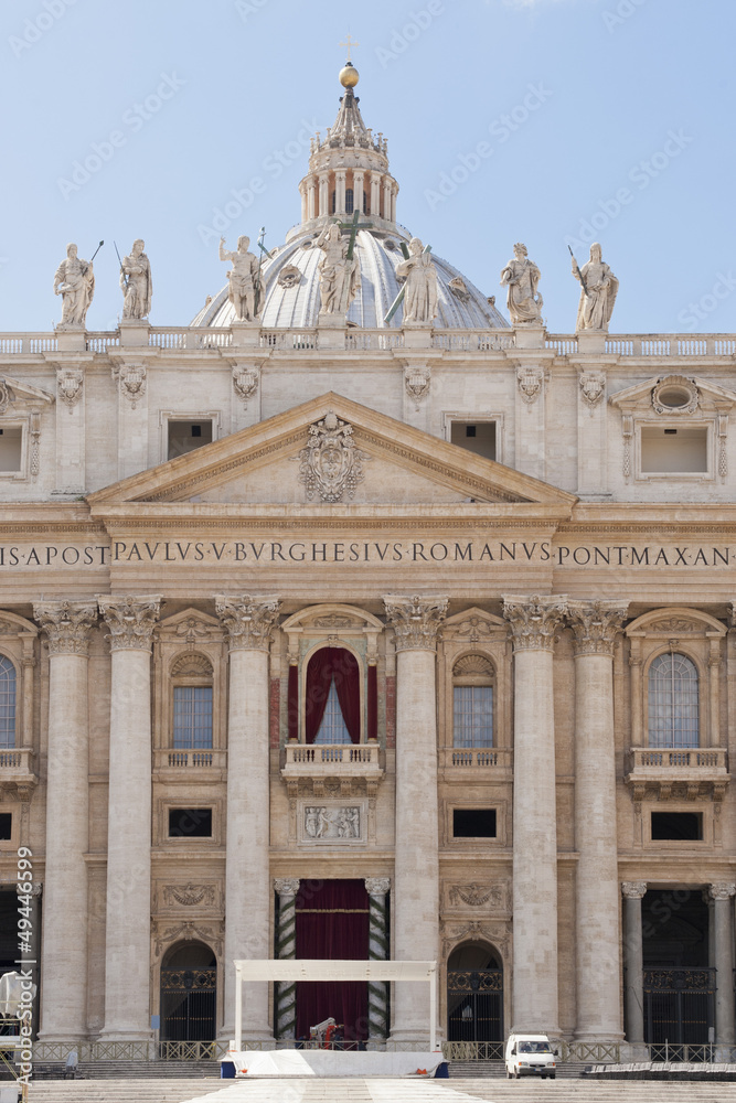 Facade of Saint Peter's Basilica in Rome