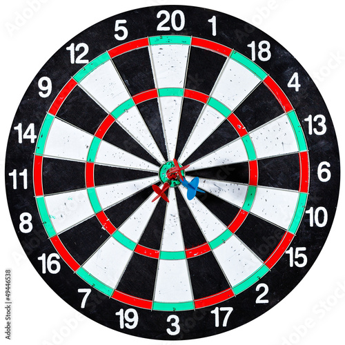 dart board with three arrows