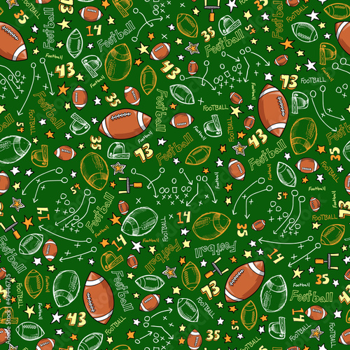 Football Sports Seamless Pattern Vector