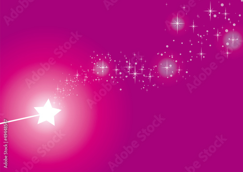 Canvas Print wand pink sparkles