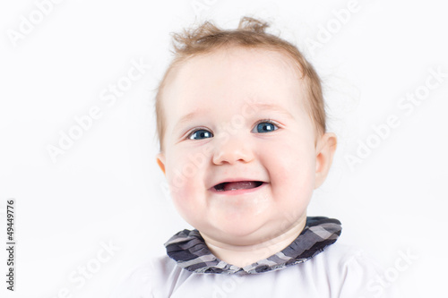 Portrait of a beautiful smiling baby girl