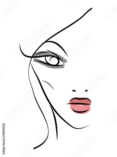 stylish woman's face