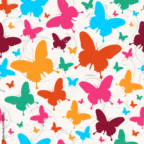 Spring butterfly pattern