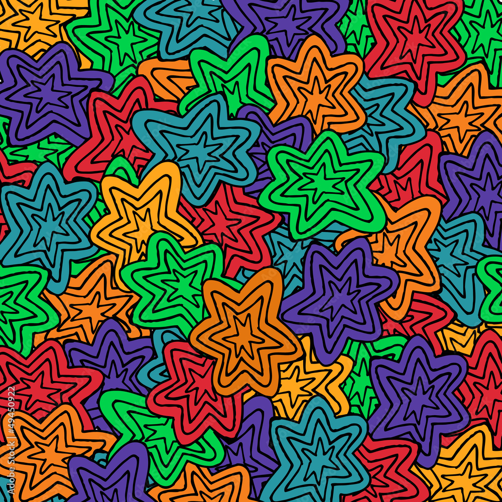 Bright abstract stars pattern