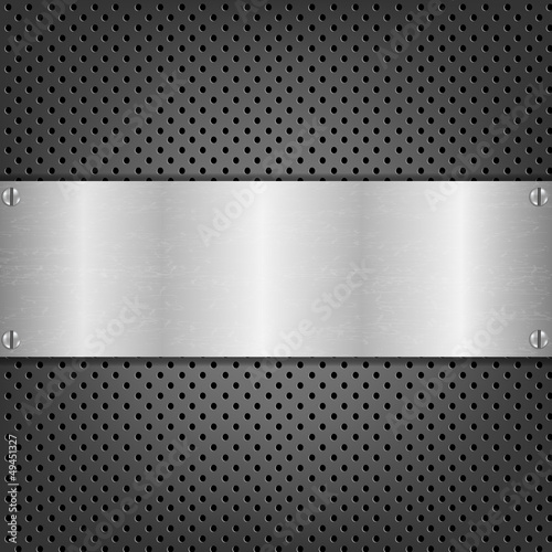 Background With Metal Plate