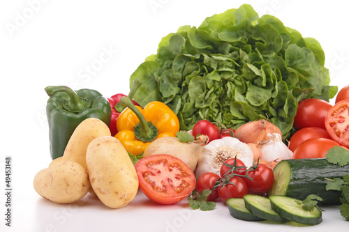 close up on vegetables