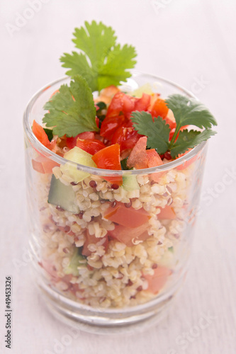 quinoa with tomato and cucumber