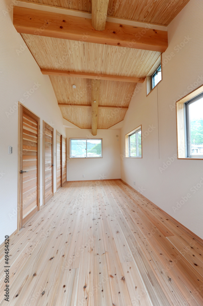 ウッディな新築子供部屋縦位置 １ Stock Photo Adobe Stock