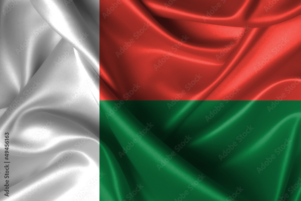 Wavy Flag of Madagascar Wavy Flag of Madagascar