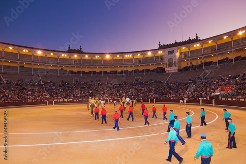 Bullfighting arena corrida at Madrid Spain