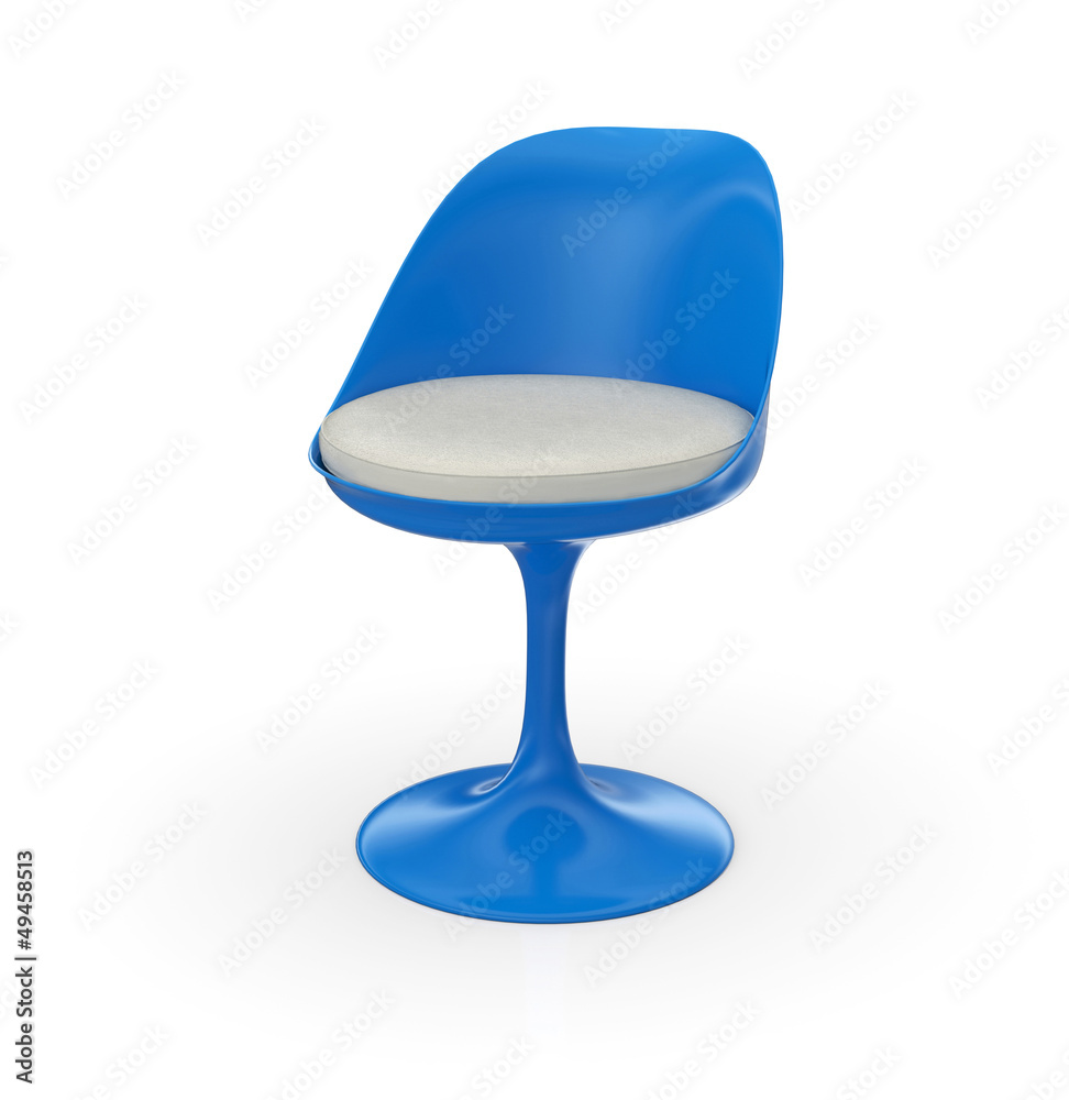 Retro Design Stuhl - Blau Weiß Retro Design Stuhl - Blau Weiß