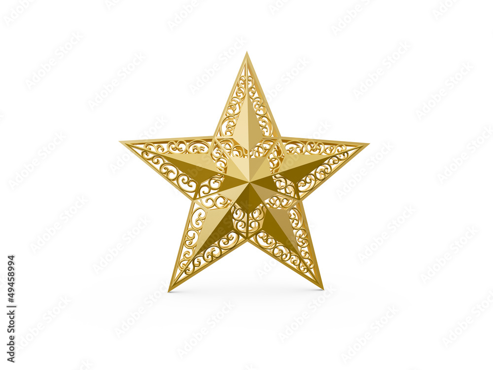 Golden Yellow Christmas Star Golden Yellow Christmas Star