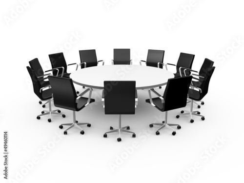 Conference Table and Office Chairs