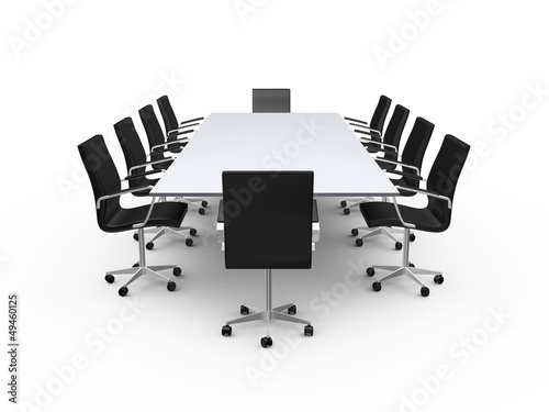 Conference Table and Office Chairs