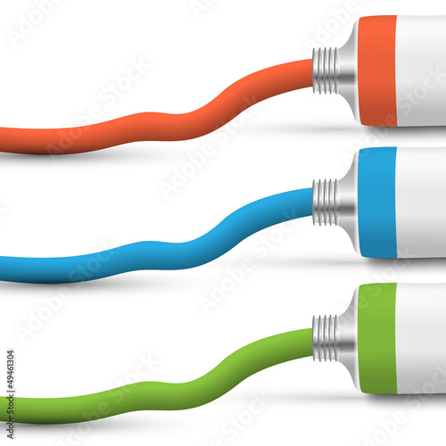 Three  tubes of paint