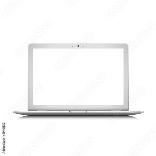 White laptop