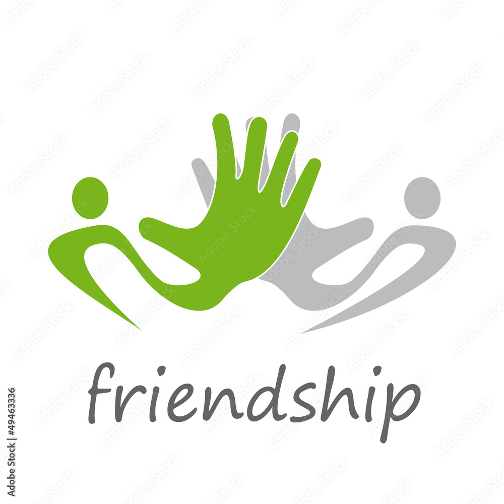 Logo solidarity, hands touching # Vector