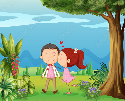 Lovers in the hills