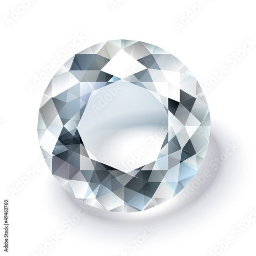 Shiny white diamond illustration