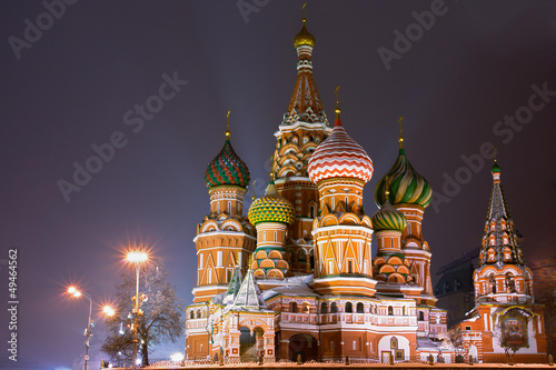 View of St. Basil's Cathedral at night