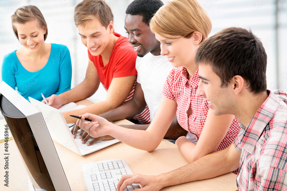 Fototapeta premium International group of students