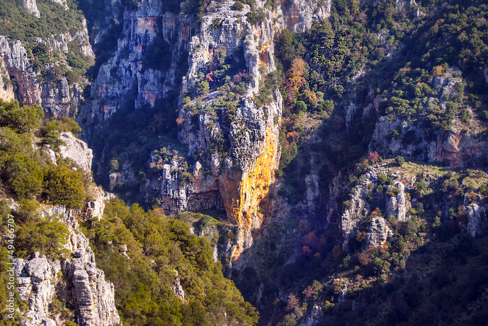 Famous Vikos canyon in Epirus, Greece
