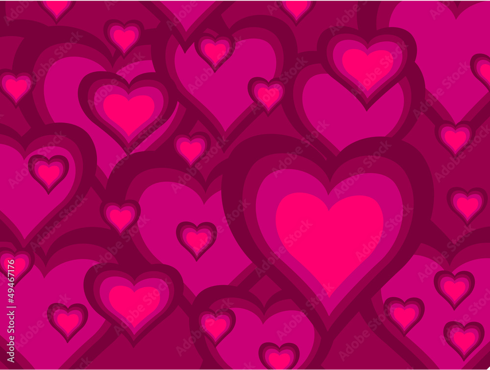Pink hearts background Valentine illustration