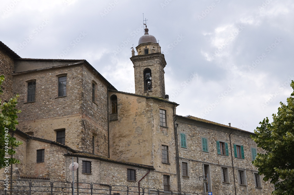 Panoramic view of Bobbio. Emilia-Romagna. Italy.