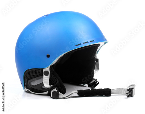 Photography blue helmet isolated on white