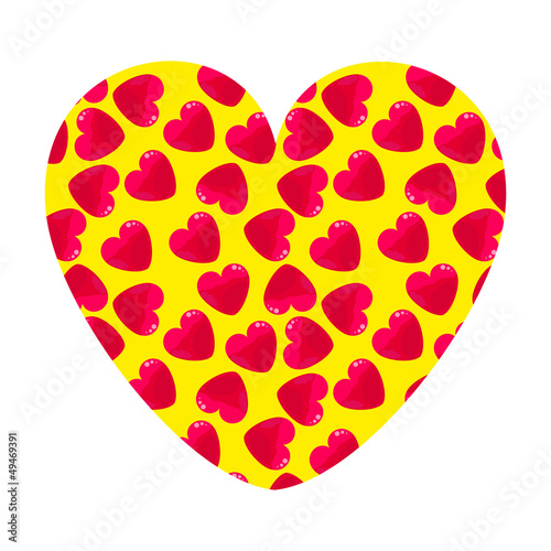 little hearts in a large heart