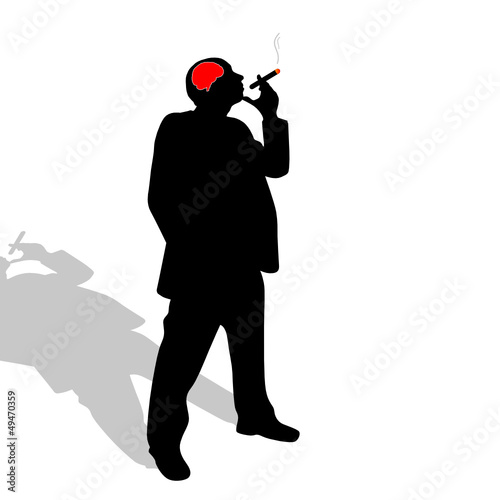 man with a cigar vector illustration